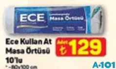 ECE KULLAN AT MASA ÖRTÜSÜ 10'LU